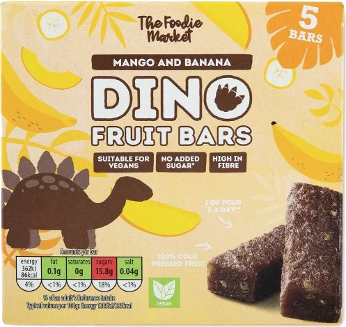 Foodie Market The Foodie Market Mango and Banana Dino Fruit Bars